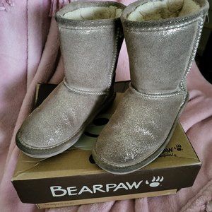 BEARPAW Girls Toddler Boots Size 10 - Gold
